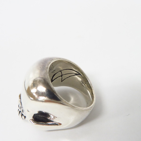 実際に弊社で買取させて頂いたCRAZY PIG/クレイジーピッグ LARGE EVIL SKULL/ラージ エビル スカルリング ＃27/15号の画像 5枚目