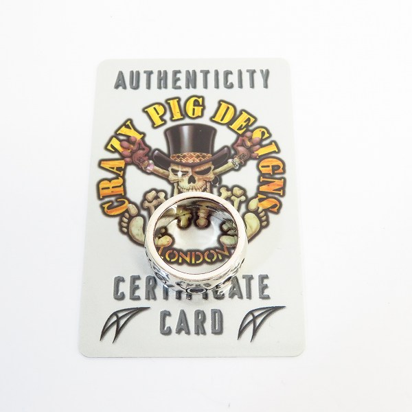 実際に弊社で買取させて頂いた【ギャラ付】CRAZY PIG/クレイジーピッグ CROP CIRCLES リング 21号の画像 9枚目