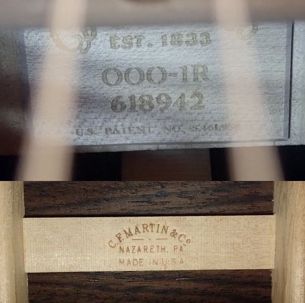 実際に弊社で買取させて頂いた★Martin/マーティン 000-1R/OOO-1R アコースティックギター/アコギ 1997年製 ハードケース付の画像 4枚目