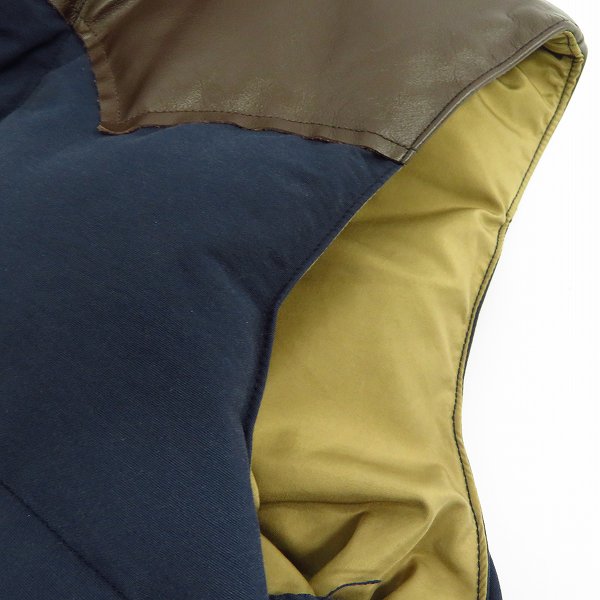 実際に弊社で買取させて頂いたSUGAR CANE/シュガーケーン ダウンベスト レザーヨーク SC12340/Lの画像 6枚目