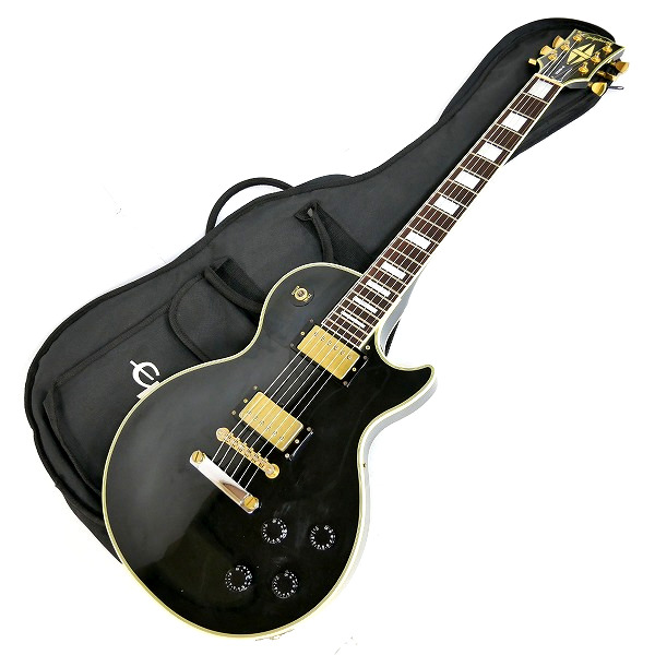 実際に弊社で買取させて頂いた★Epiphone/エピフォン Les Paul Custom/レスポール カスタム エレキギター 日本製 ソフトケース付き