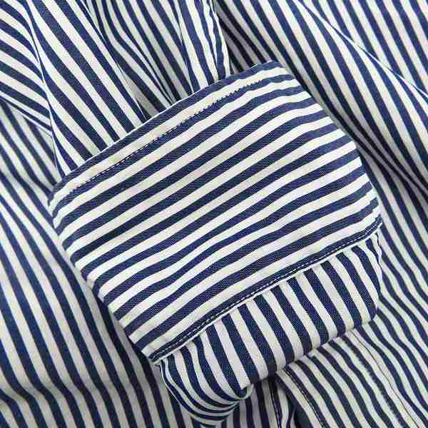 実際に弊社で買取させて頂いたuniform experiment/ユニフォームエクスペリメント 14SS 袖チェック切替ストライプシャツ UE-140071/1の画像 6枚目