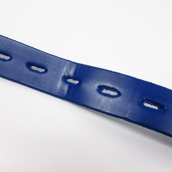 実際に弊社で買取させて頂いたHTC/Hollywood Trading Company/エイチティーシー スタッズ レザーベルト ブルー/青 Size：36の画像 5枚目
