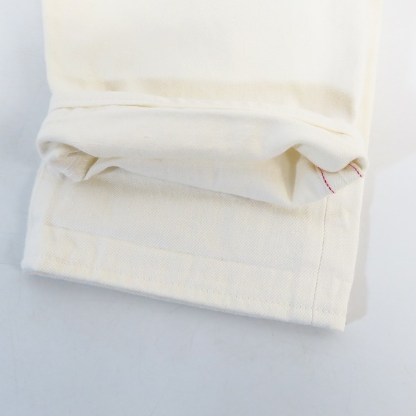 実際に弊社で買取させて頂いたDickies/ディッキーズ × Brooks Brothers/ブルックスブラザーズ ホワイト デニムパンツ 152M40BR02/28の画像 6枚目