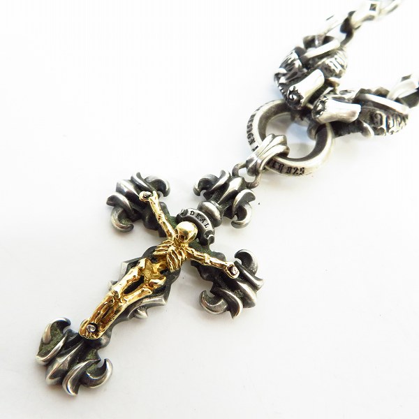 実際に弊社で買取させて頂いた【カスタム】DEAL DESIGN/ディールデザイン K18/SV925 ロンググランドリリー スカル  ネックレス