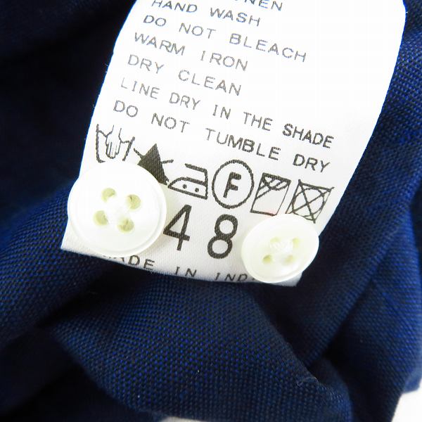 実際に弊社で買取させて頂いたEDIFICE/エディフィス TESSITURA MONTI コットンリネンシャツ/48の画像 3枚目