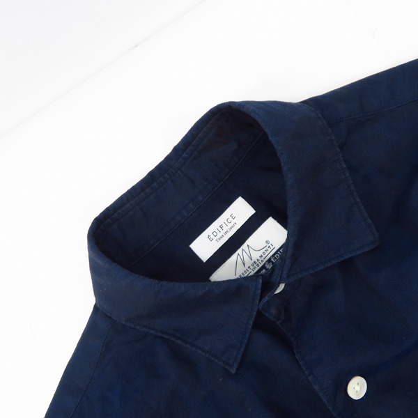 実際に弊社で買取させて頂いたEDIFICE/エディフィス TESSITURA MONTI コットンリネンシャツ/48の画像 5枚目