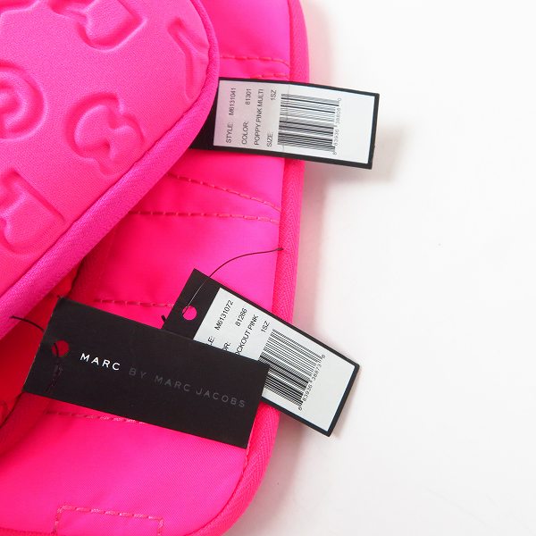 実際に弊社で買取させて頂いた【未使用】MARC BY MARC JACOBS/マークバイマークジェイコブス タブレットケース/クラッチバッグ ピンク系 3点セットの画像 4枚目
