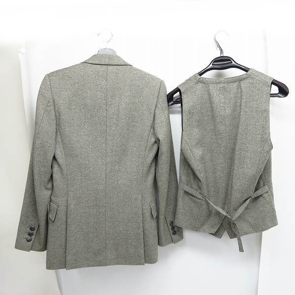 実際に弊社で買取させて頂いたBACKBONE THE CLASSIC/バックボーン 09FW ウールテーラードジャケット/ジレ 2ピース グレー/Sの画像 1枚目