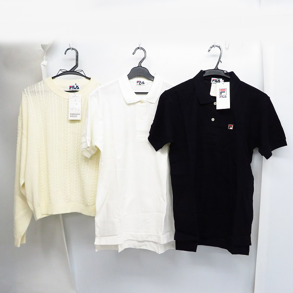 実際に弊社で買取させて頂いた【未使用】FILA/フィラ レディース ポロシャツ/ニット M/L 3点セット