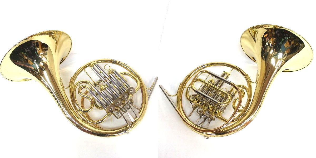 実際に弊社で買取させて頂いた★【ジャンク】YAMAHA/ヤマハ YHR321 フレンチホルン ハードケース付きの画像 1枚目