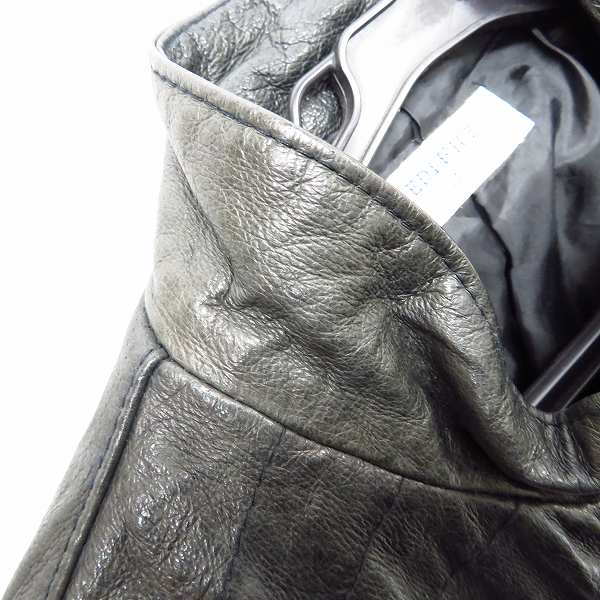 実際に弊社で買取させて頂いたEDIFICE/エディフィス シングル ライダースジャケット/40の画像 5枚目