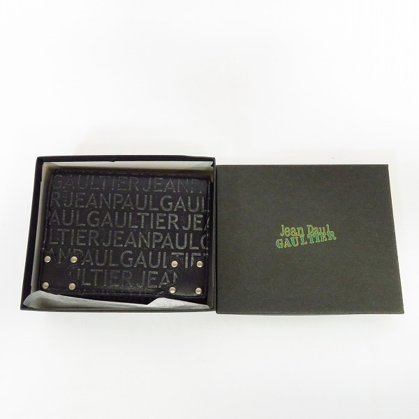 実際に弊社で買取させて頂いたJean Paul GAULTIER/ジャンポールゴルチェ レザー 二つ折り財布/ウォレットの画像 7枚目