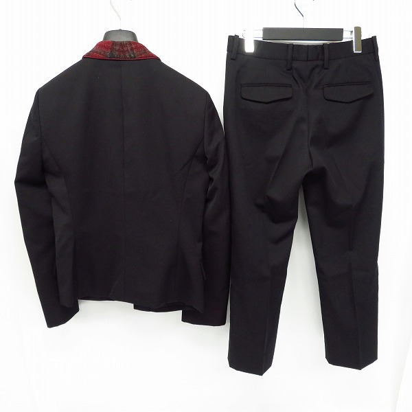 実際に弊社で買取させて頂いたDIET BUTCHER SLIM SKIN/ダイエットブッチャー テーラードカラーチェック切替1B スーツ セットアップ/1の画像 1枚目