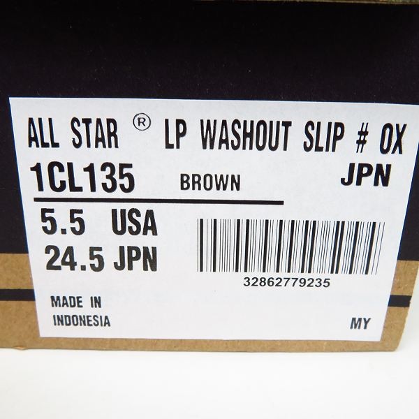 実際に弊社で買取させて頂いたCONVERSE/コンバース ALL STAR LP WASHOUT SLIP OX オールスター 1CL135/24.5の画像 7枚目