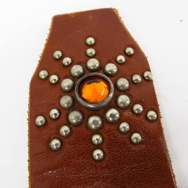 実際に弊社で買取させて頂いたHTC/エイチティーシー レザー スタッズ　ガチャベルト/34の画像 4枚目