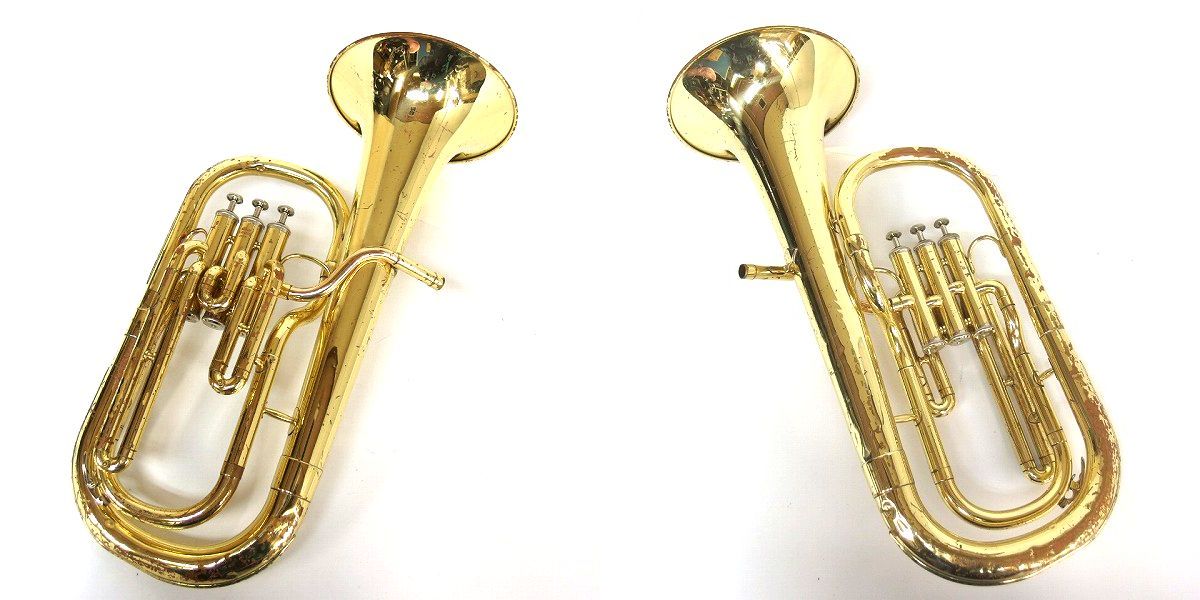 実際に弊社で買取させて頂いた★【ジャンク】YAMAHA YAH202/ヤマハ アルトホルン ハードケース付きの画像 1枚目