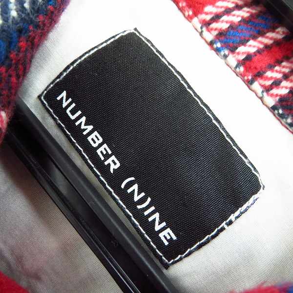 実際に弊社で買取させて頂いたNUMBER (N)INE/ナンバーナイン 長袖  ヘビーコットン ワーク チェック フランネル シャツ/3の画像 2枚目