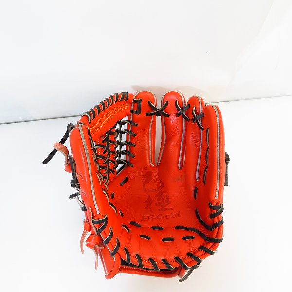 実際に弊社で買取させて頂いたHi-GOLD/ハイゴールド 軟式用グラブ/グローブ 己極シリーズ 三塁手/オールポジション用 OKG-6125の画像 3枚目