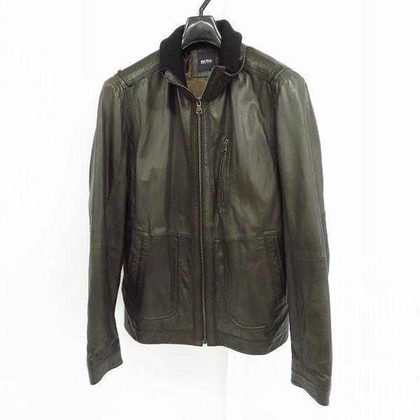 実際に弊社で買取させて頂いたHUGO BOSS/ヒューゴボス ゴートスキン レザージャケット/40R