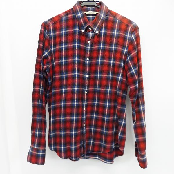 実際に弊社で買取させて頂いたEDIFICE/エディフィス チェック柄 ロングスリーブ ロングスリーブ シャツ 46