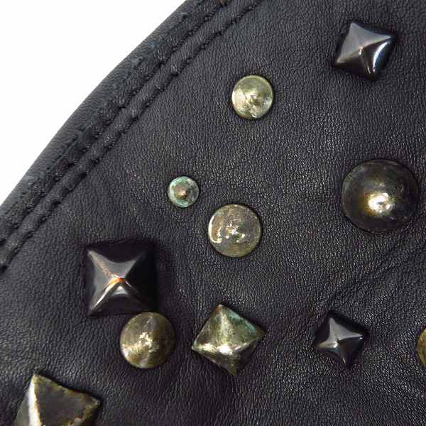 実際に弊社で買取させて頂いたDIET BUTCHER SLIM SKIN/ダイエットブッチャースリムスキン 11AW スタッズ装飾 レザー ライダースジャケット 1の画像 6枚目