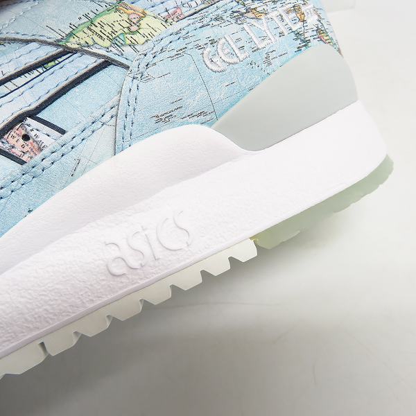 実際に弊社で買取させて頂いた【未使用】ASICS TIGER/アシックスタイガー× ATMOS/アトモス  GEL-LYTE III WORLD MAP SKY/PCT/世界地図 1191A197-400/28.5の画像 6枚目