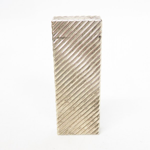 実際に弊社で買取させて頂いたdunhill/ダンヒル 斜柄 サイドローラー ガスライター シルバーの画像 1枚目