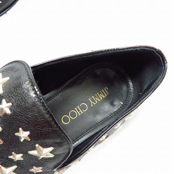 実際に弊社で買取させて頂いたJimmy Choo/ジミーチュウ スタッズ スリッポン/ブラック/41の画像 4枚目