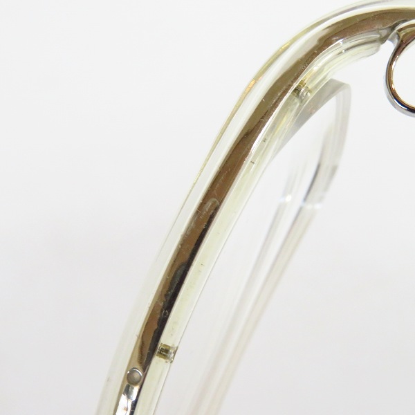実際に弊社で買取させて頂いた999.9/フォーナインズ ハーフリム 度入りメガネ 眼鏡フレーム クリア M-18 2000の画像 7枚目