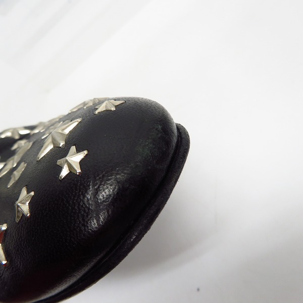 実際に弊社で買取させて頂いたJimmy Choo/ジミーチュウ スタッズ スリッポン/ブラック/41の画像 7枚目