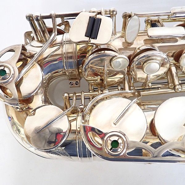 実際に弊社で買取させて頂いた★SELMER/セルマー アルトサックス SA80/Super Action 80 W/E SP シルバープレート 彫刻有り 35万台 ハードケース付 の画像 6枚目