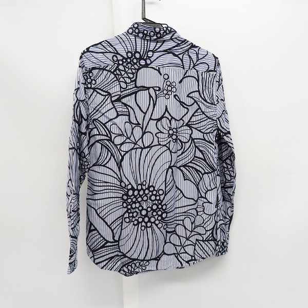 実際に弊社で買取させて頂いたMARNI/マルニ ストライプ総柄L/Sシャツ/44の画像 1枚目