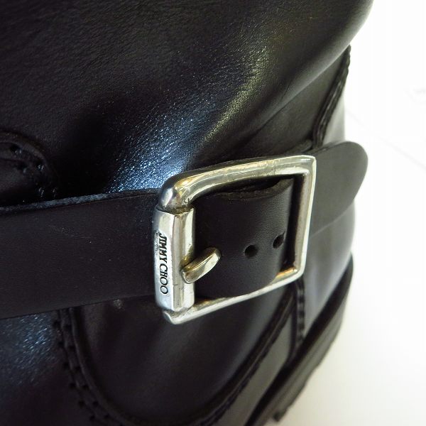 実際に弊社で買取させて頂いたJIMMY CHOO/ジミーチュウ バイカーブーツ/エンジニアブーツ/39の画像 6枚目
