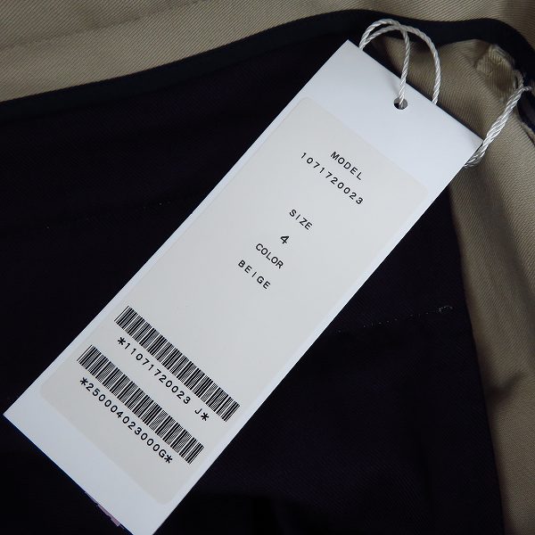 実際に弊社で買取させて頂いた【未使用】junhashimoto/ジュンハシモト 23cm WIDE PANTS ワイドパンツ 1071720023 size：4の画像 6枚目