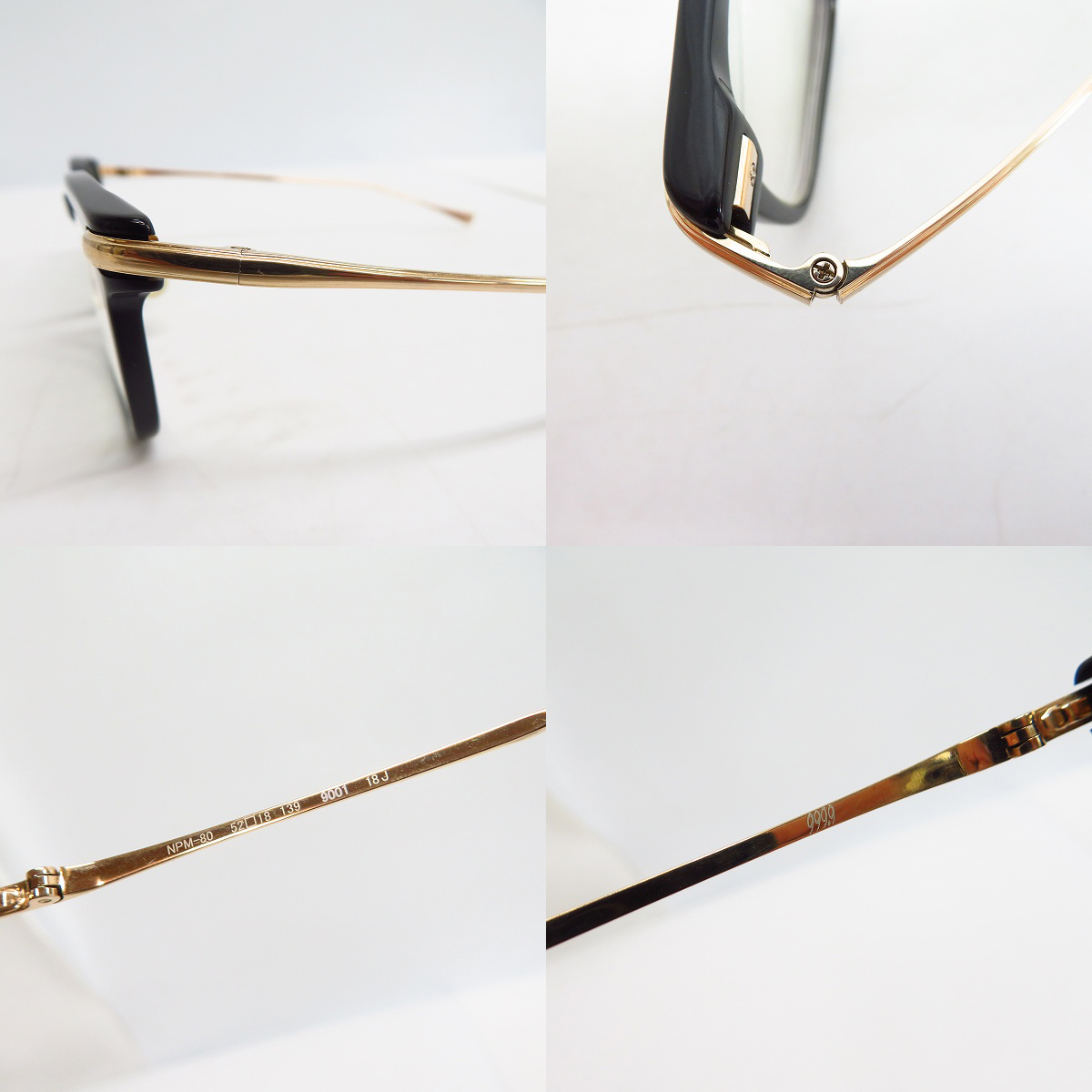 実際に弊社で買取させて頂いた999.9/フォーナインズ ネオプラスチックフレーム 度入り眼鏡/メガネフレーム アイウェア NPM-80の画像 3枚目