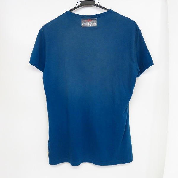 実際に弊社で買取させて頂いた【未使用/JPタグ】ARMANI JEANS/アルマーニジーンズ プリント Tシャツ ブルー系 Lの画像 1枚目