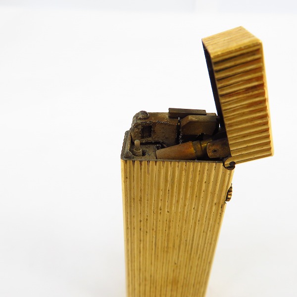 実際に弊社で買取させて頂いたdunhill/ダンヒル ストライプ サイドローラー ガスライター ゴールドの画像 5枚目