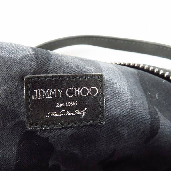 実際に弊社で買取させて頂いたJimmy Choo/ジミーチュウ スタースタッズ ハンドバッグ/ポーチ/ブラックの画像 4枚目