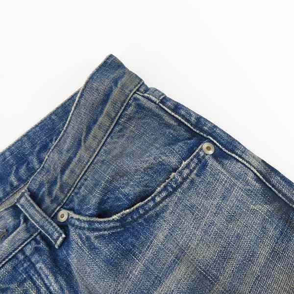 実際に弊社で買取させて頂いたBACKLASH/バックラッシュ クラッシュ/ダメージ加工 デニムパンツ ブルー 1308-07/XLの画像 5枚目