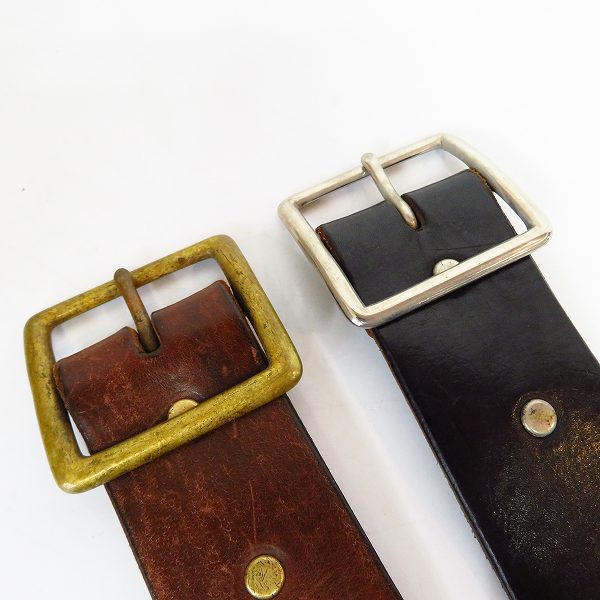 実際に弊社で買取させて頂いたHTC/Hollywood Trading Company/エイチティーシー スタッズレザーベルト 2点セットの画像 1枚目
