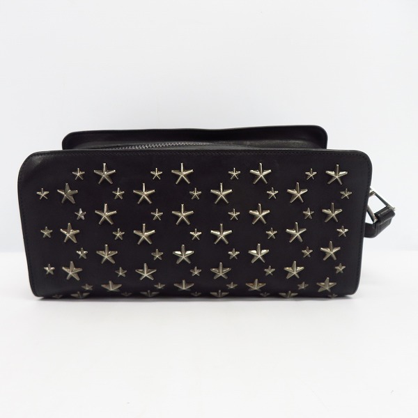 実際に弊社で買取させて頂いたJimmy Choo/ジミーチュウ スタースタッズ ハンドバッグ/ポーチ/ブラック