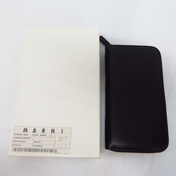 実際に弊社で買取させて頂いたMARNI/マルニ ラウンドファスナー 長財布/ウォレットの画像 8枚目