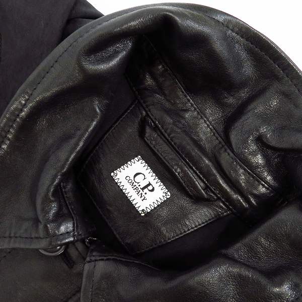 実際に弊社で買取させて頂いたC.P.COMPANY/シーピーカンパニー ラム レザー ゴーグル ジャケット 52の画像 2枚目