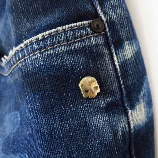 実際に弊社で買取させて頂いたHYDROGEN/ハイドロゲン ダメージ加工 カモフラ インディゴ デニムパンツ ジーンズ 30の画像 5枚目