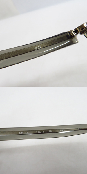 実際に弊社で買取させて頂いた999.9/フォーナインズ フルリム メガネフレーム/眼鏡/アイウェア NP-41の画像 5枚目