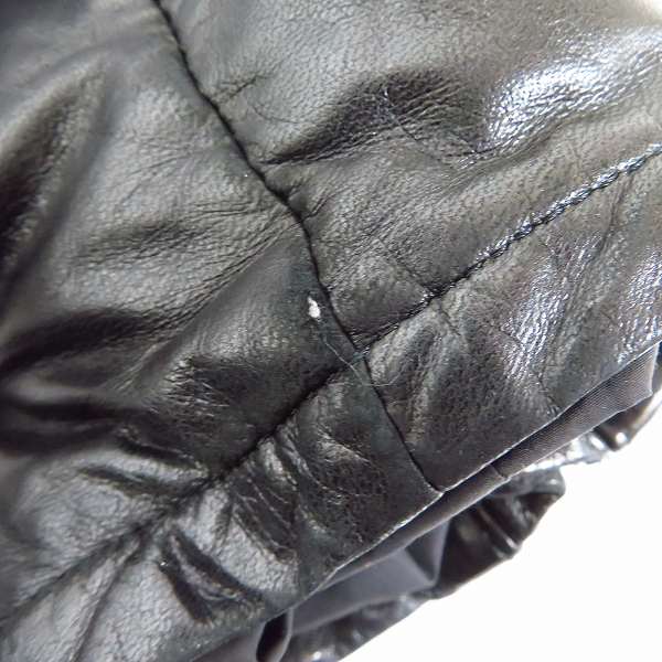 実際に弊社で買取させて頂いた BACKLASH/バックラッシュ 羊革 レザーダウンライダース 1107-01/2の画像 5枚目