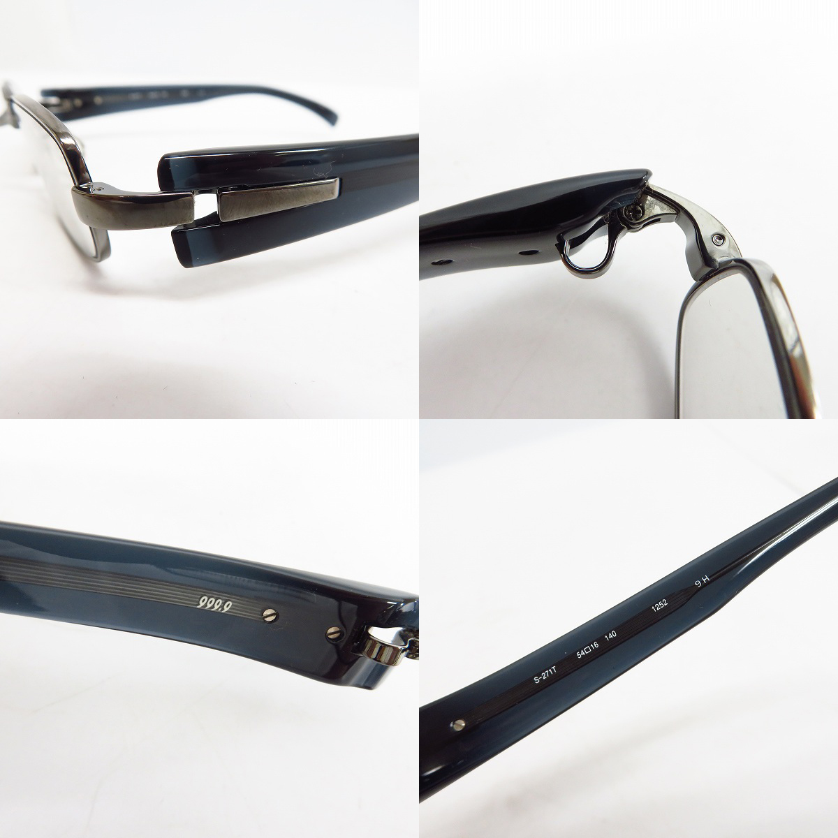 実際に弊社で買取させて頂いた999.9/フォーナインズ フルリム メガネフレーム S-271Tの画像 4枚目