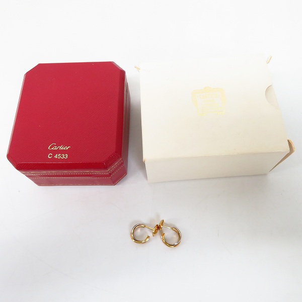 実際に弊社で買取させて頂いたCartier/カルティエ K18 トリニティ フープピアスの画像 7枚目