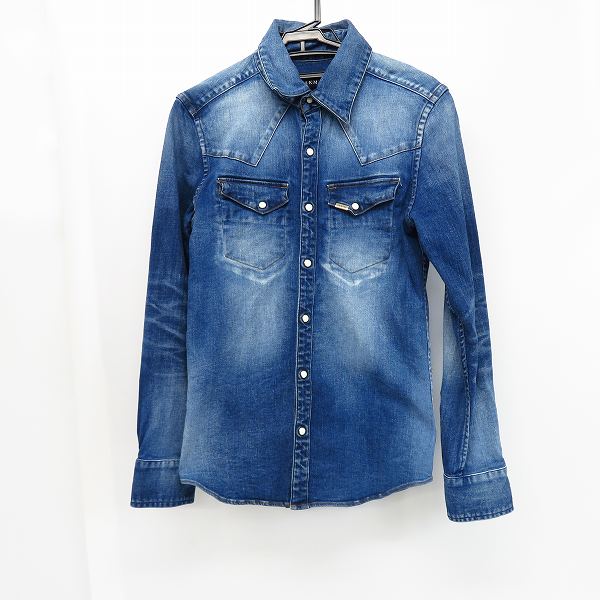 実際に弊社で買取させて頂いたAKM/エーケーエム デニムシャツ ウォッシュ加工 CNU051/L